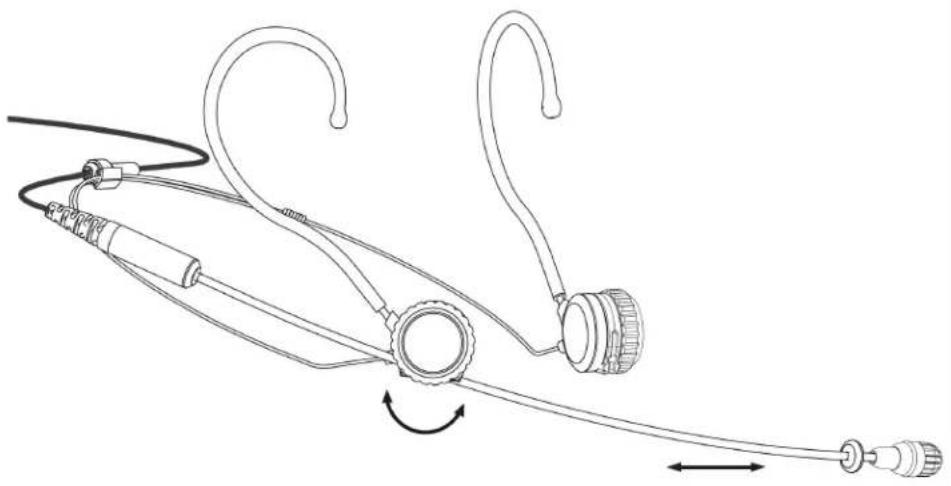 SHURE TwinPlex TH53 - Adjusting the Headband and Microphone - 3