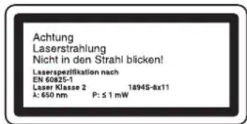 PARKSIDE PKS 1700 A1 - Varnostni napotki za laser - 2