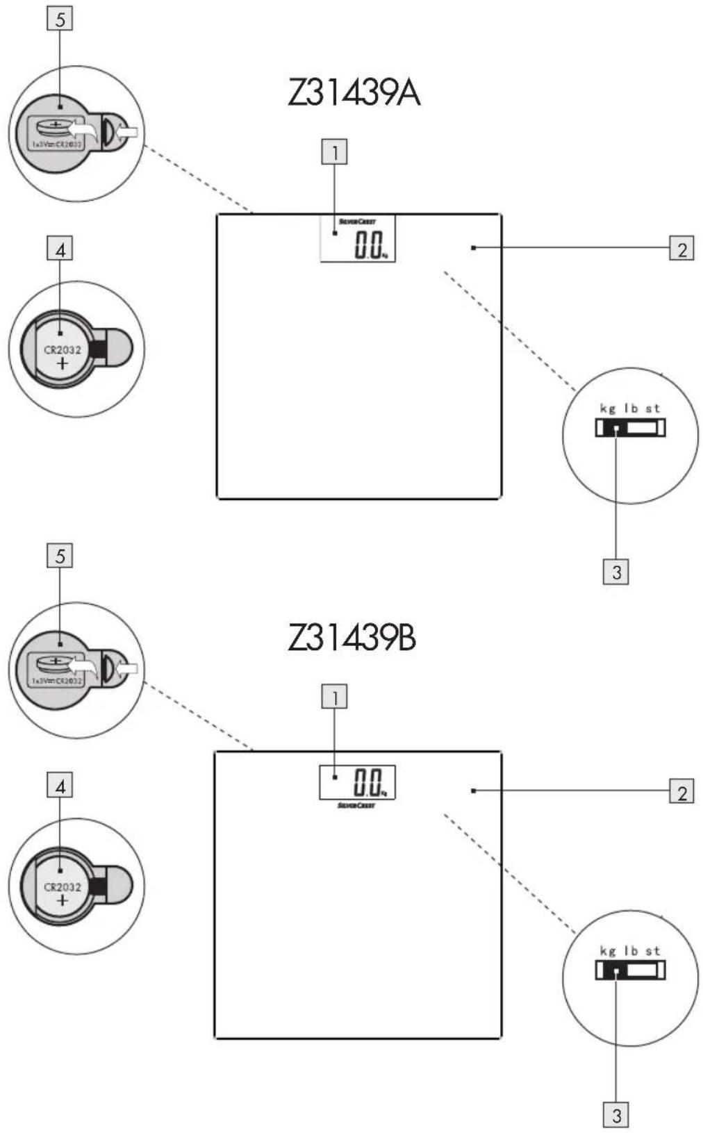Z31439A 1 SHERCHEE 0.0 2 4 CR2032 kg lb st 3 5 Z31439B 1 0.0 SHERCHEE 2 4 CR2032 kg lb st 3