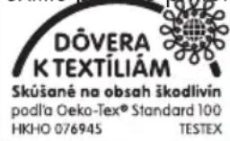 DÖVERA K TEXTÍLIÁM Skúšané na obsah škodlivin podl'a Oeko-Tex® Standard 100 HKHO 076945 TESTEX