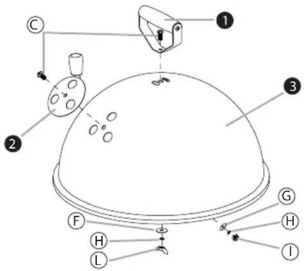 Labeled diagram of a spacecraft or spacecraft with numbered components and directional arrows indicating positioning or movement.