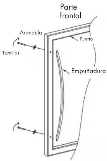 Parte frontal Arandela Puerta Tornillos Empuñadura