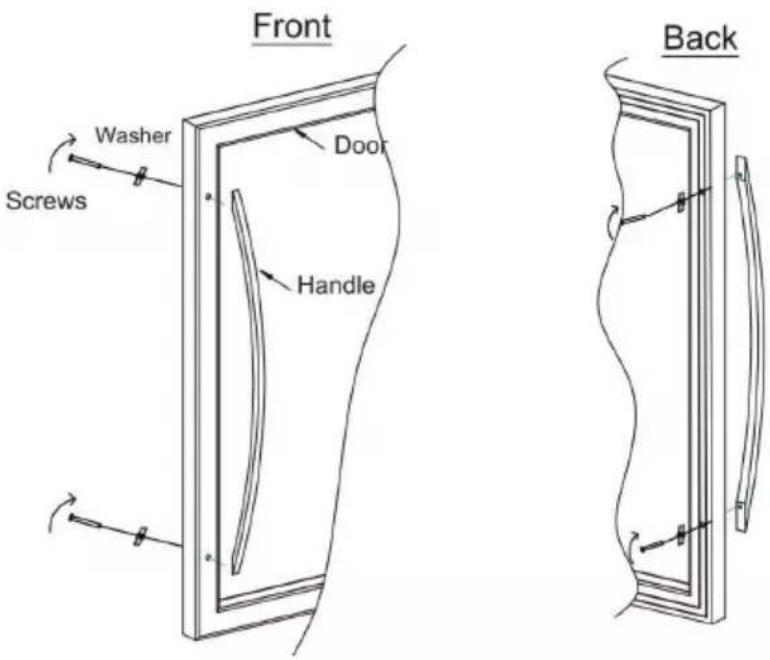 Front Washer Screws Door Handle Back