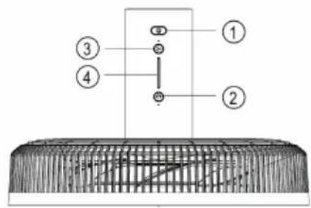 Technical diagram showing labeled components of a mechanical or electrical component with numbered parts 1, 2, 3, and 4.