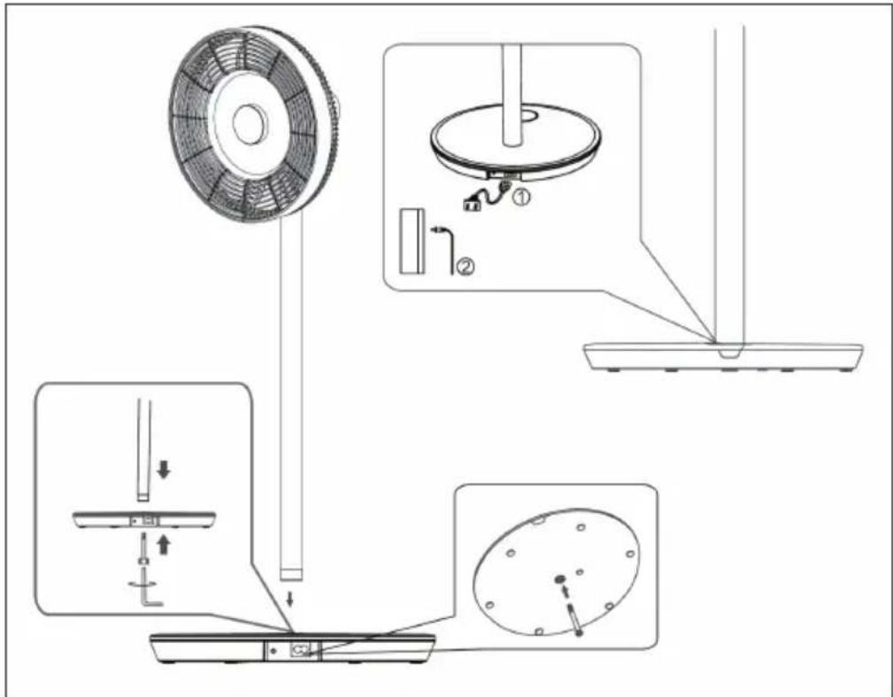 Klarstein Whisperwind - Installation de l'alimentation - 1