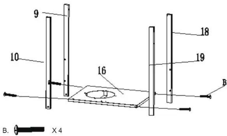 9 10 16 18 19 B B. X 4