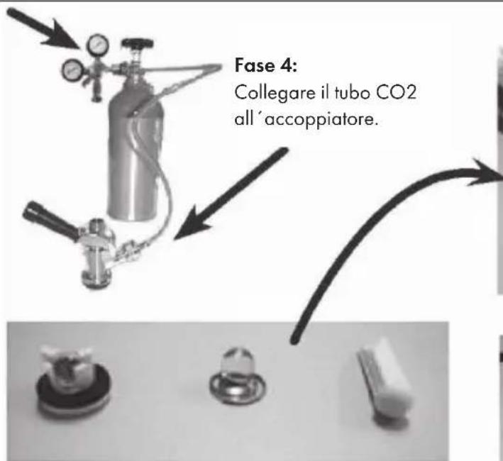 Fase 4: Collegare il tubo CO2 all 'accoppiatore.