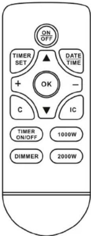 ON OFF TIMER SET ▲ DATE TIME + OK - C IC TIMER ON/OFF 1000W DIMMER 2000W