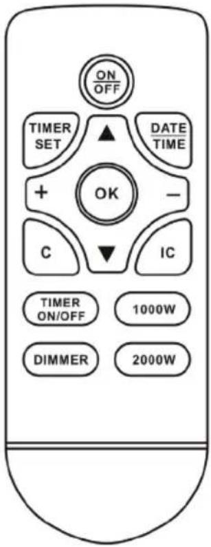 ON OFF TIMER SET ▲ DATE TIME + OK - C IC TIMER ON/OFF 1000W DIMMER 2000W