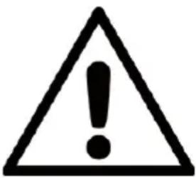 Warning symbol with exclamation mark inside triangle