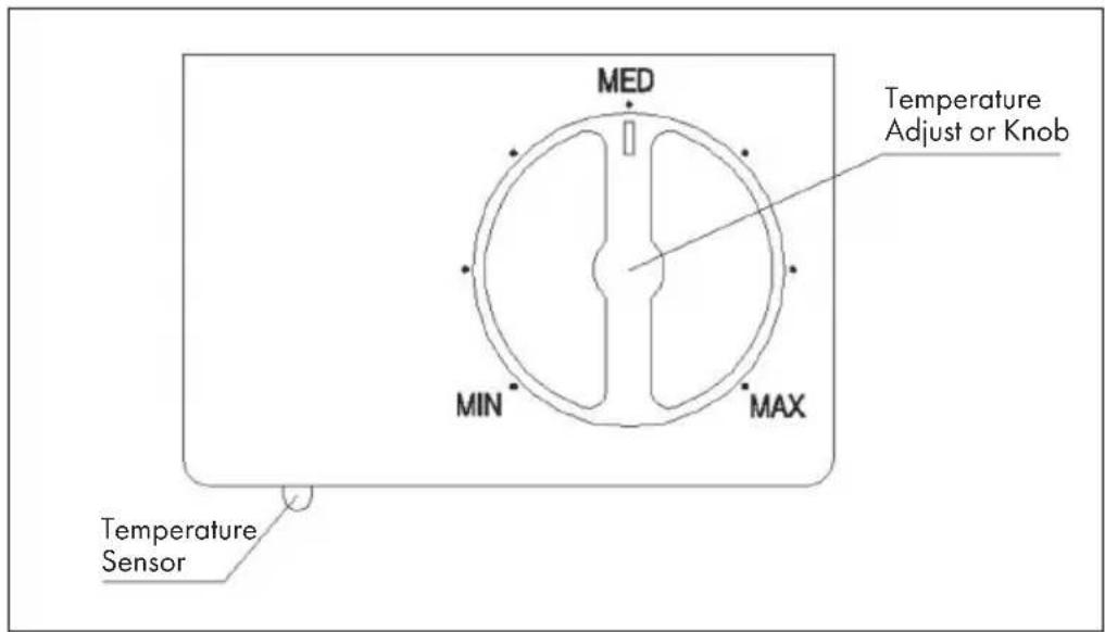 MED Temperature Adjust or Knob MIN MAX Temperature Sensor