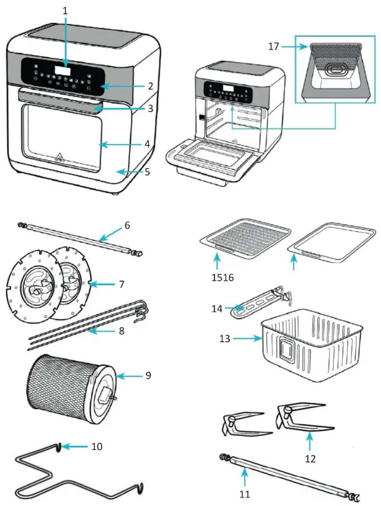 Klarstein AeroVital Fry - DEVICE OVERVIEW - 1