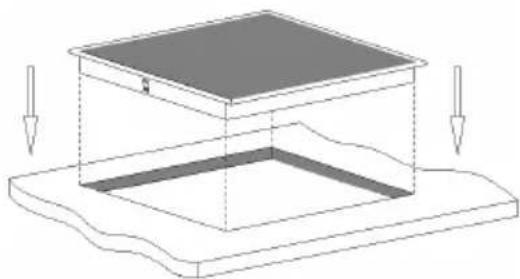 Klarstein 10034193 - Fixation de la tablette de cuisson sur le plan de travail - 1