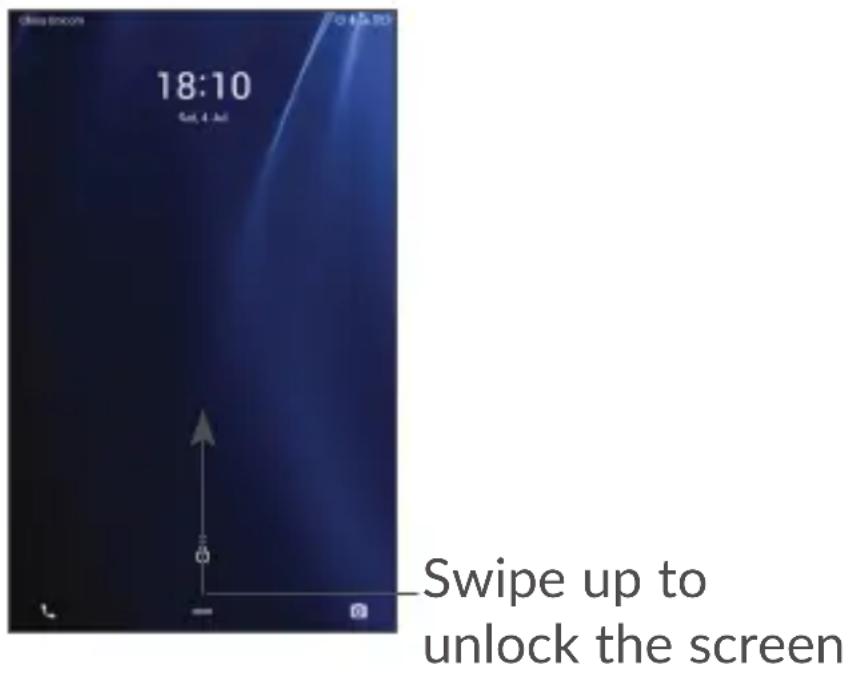 18:10 Swipe up to unlock the screen