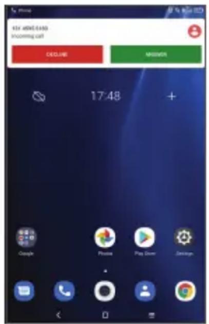 12:00 PM 456 4000:04:00 Incoming call DECLARE MESSAGE 17:48 + Google Gmail Play Driver Settings