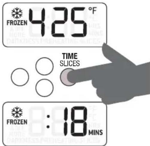 FROZEN 425°F TIME SLICES FROZEN : 18 MINS