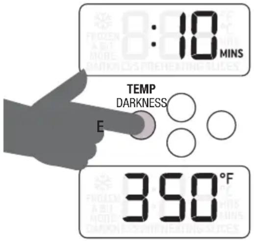 8:10 MINS TEMP DARKNESS E 350°F