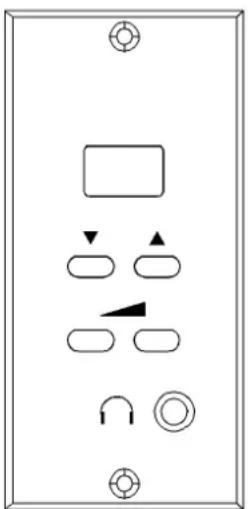 SHURE CS 6340 FV - User Controls, indications & connectors Front plate layout (CS 6340FV) - 1