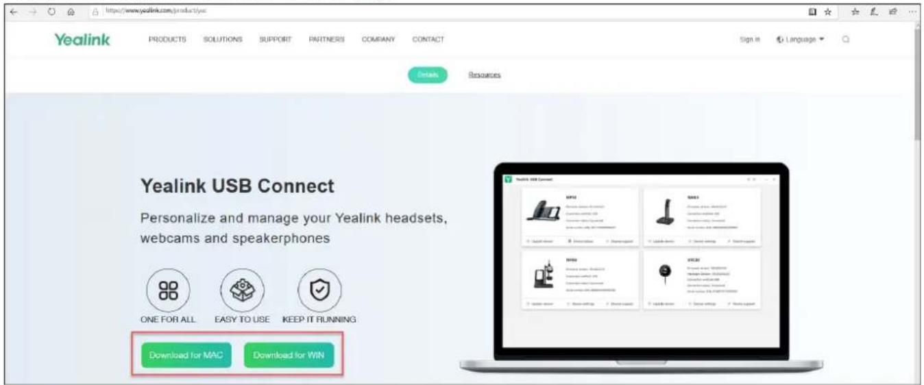 Yealink USB Connect Personalize and manage your Yealink headsets, webcams and speakerphones ONE FOR ALL EASY TO USE KEEP IT RUNNING Download for MAC Download for WIN