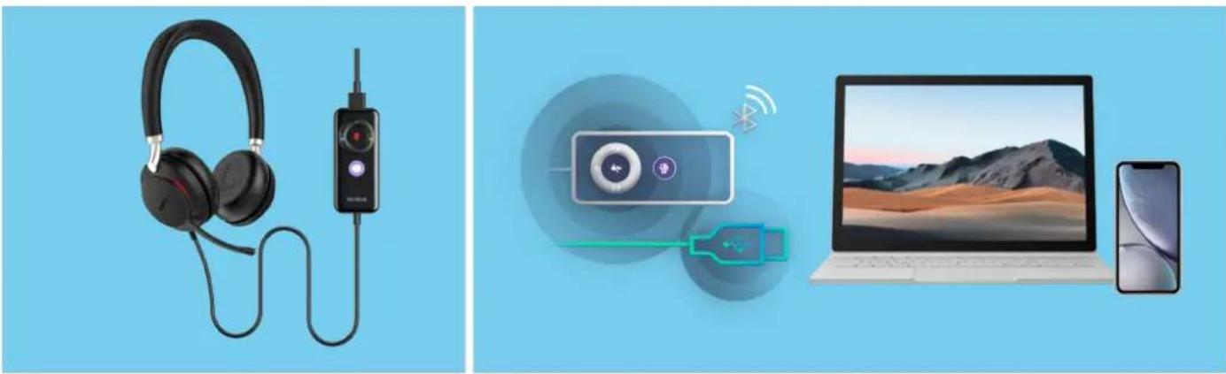 Illustration of audio equipment including headphones, a video camera, and a laptop with a landscape (no text or symbols)
