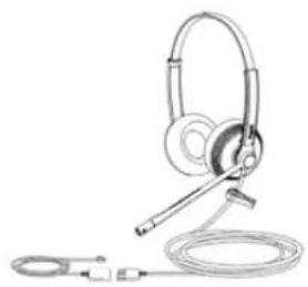 Line drawing of a pair of headsets and earplugs (no text or symbols)