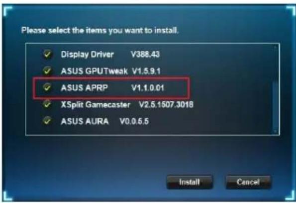 ASUS Strix GeForce RTX 2080 Ti Advanced 11G - ASUS APRP installeren in Windows® 10 / 8.1 / 8 / 7 (64 bit) - 2