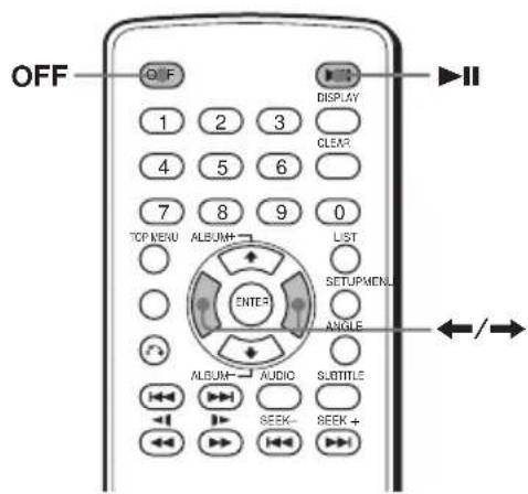 OFF OFF 1 2 3 4 5 6 7 8 9 0 TOP MENU ALBUM+ LIST SETUPMEN- ANGLE ALBUM-AUDIO SUBTITLE SEEK- SEEK+