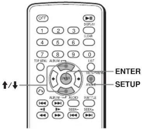 OFF 1 2 3 4 5 6 7 8 9 0 TOP MENU ALBUM+ LIST ENTER SETUPMENU ANGLE ALBUM AUDIO SUBTITLE SEEK- SEEK+ ↑/↓ ENTER SETUP