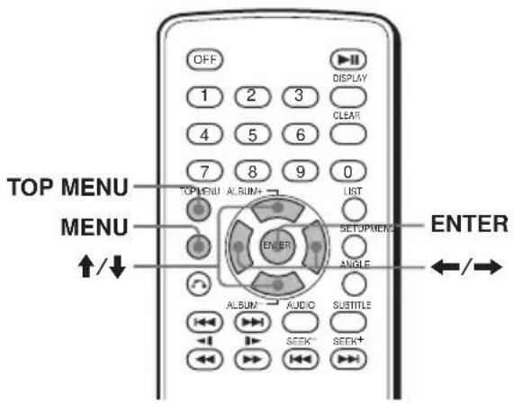 OFF 1 2 3 4 5 6 7 8 9 0 TOP MENU CPU MENU ALBUM+ LIST MENU ENTER SETUPMEN ANGLE ALBUM AUDIO SUBTITLE SEEK SEEK+ ENTER ↑/↓ ←/→