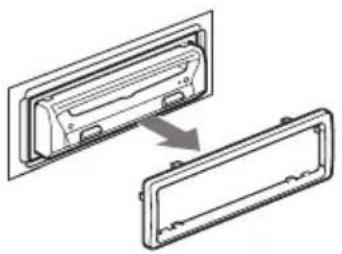 SONY DVX-11A - Rimuovere la cornice di protezione. - 2