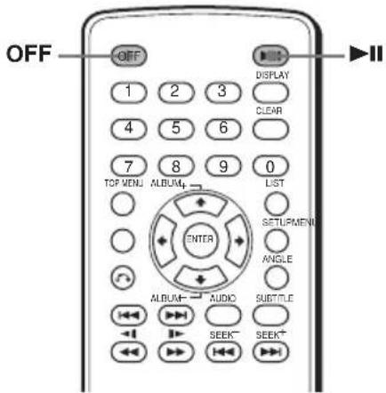 OFF OFF 1 2 3 4 5 6 7 8 9 0 TOP MENU ALBUM ENTER LIST SETUP/PMEN ANGLE ALBUM AUDIO SUBTITLE SEEK SEKT