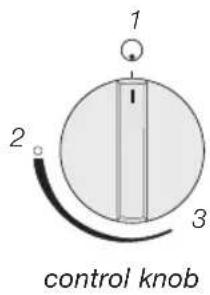 1 2 control knob 3