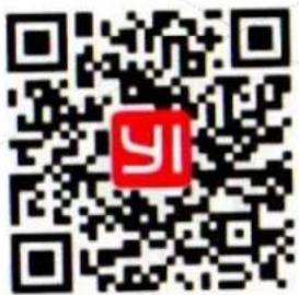 QR code with a red logo in the center, likely linking to a digital service or website.