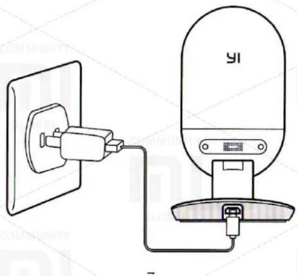 Xiaomi Yi Home Camera 2 - Turning on the camera's power - 1