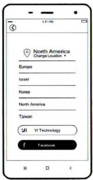 North America Change Location * Europe Israel Korea North America Taiwan YI Technology Facebook