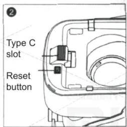 Type C slot Reset button