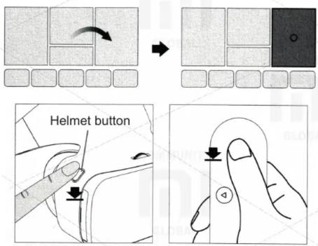 Helmet button