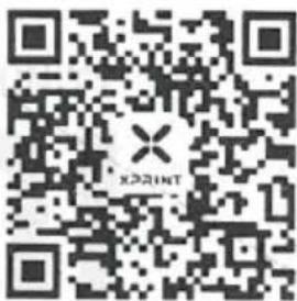 QR code with embedded logo and text 'X2PRINT' in the center
