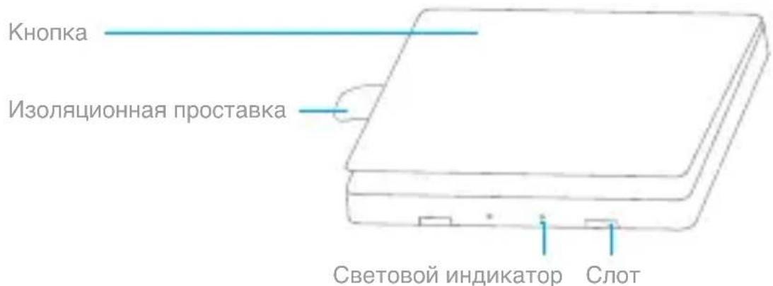 Кнопка Изоляционная проставка Световой индикатор Слот