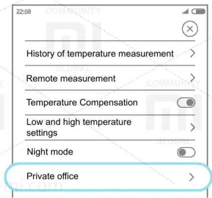 22:58 History of temperature measurement > Remote measurement > Temperature Compensation Low and high temperature settings > Night mode Private office >
