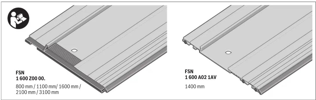 FSN 1 600 Z00 00. 800 mm / 1100 mm/ 1600 mm / 2100 mm / 3100 mm FSN 1 600 A02 1AV 1400 mm
