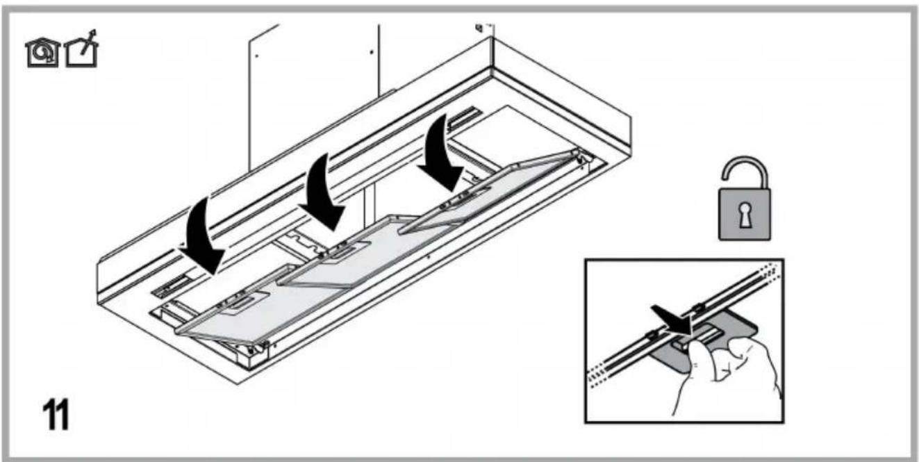 Diagram illustrating a door lock mechanism with labeled components and directional arrows indicating movement