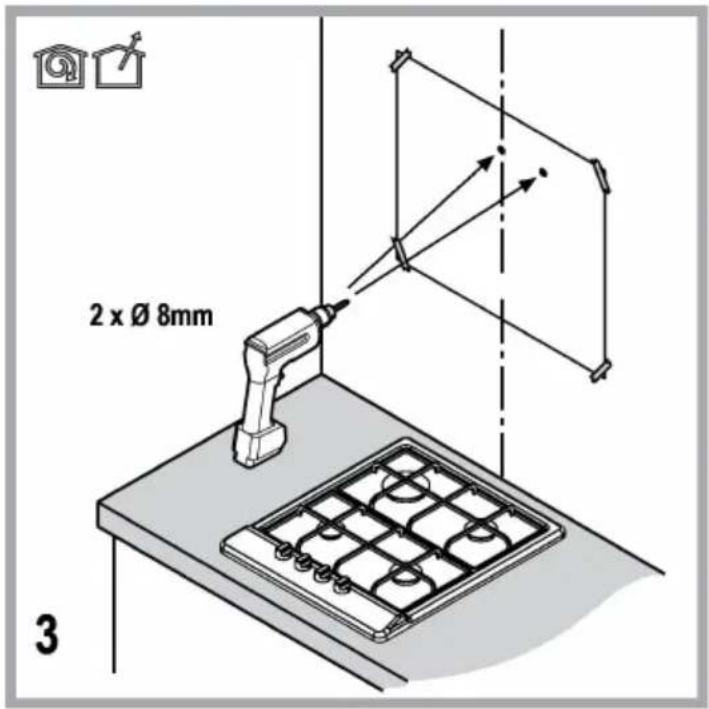 2 x Ø 8mm 3