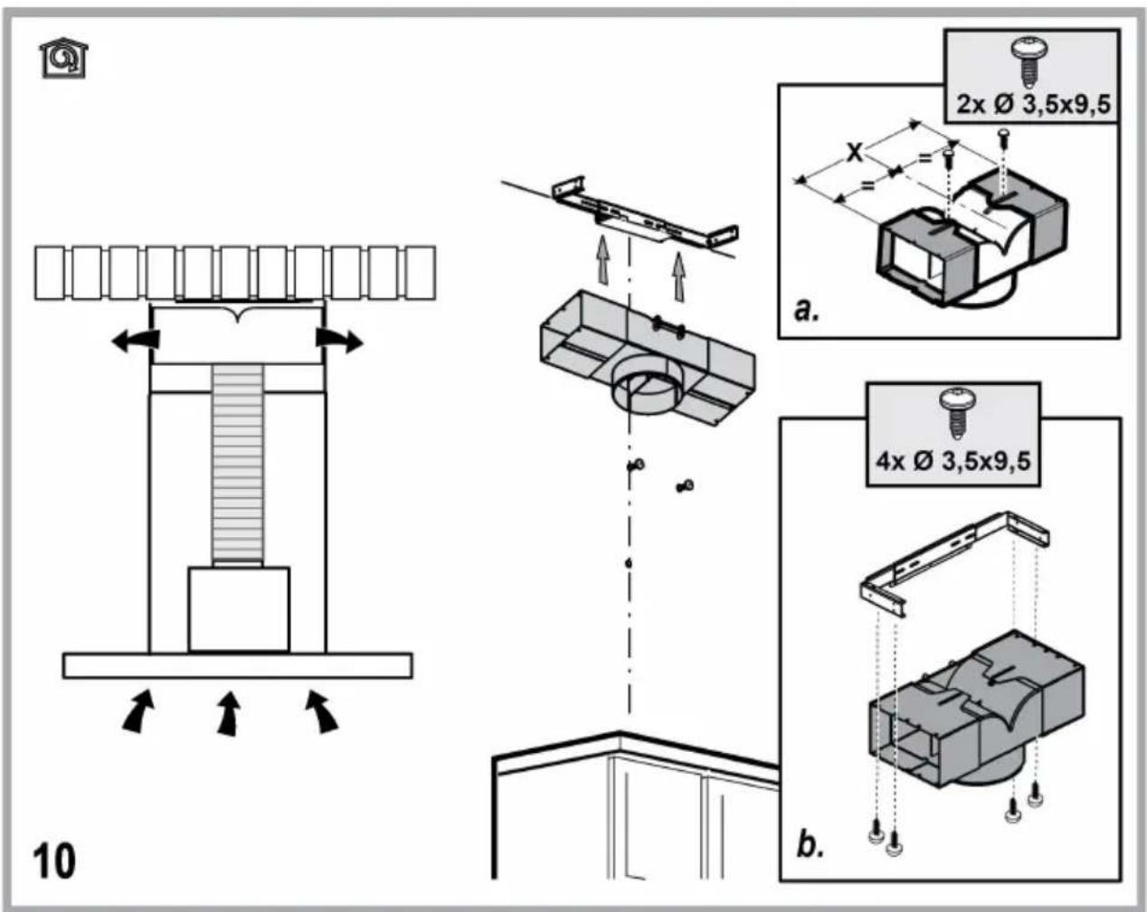 10 a. 2x Ø 3,5x9,5 4x Ø 3,5x9,5 b.