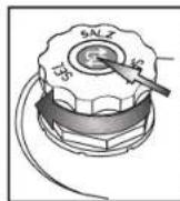 BAUKNECHT GSIP 6140 GT A+ PT - illing the salt reservoir - Dissolve limescale (not necessary if water hardness level is set to "soft") - 4