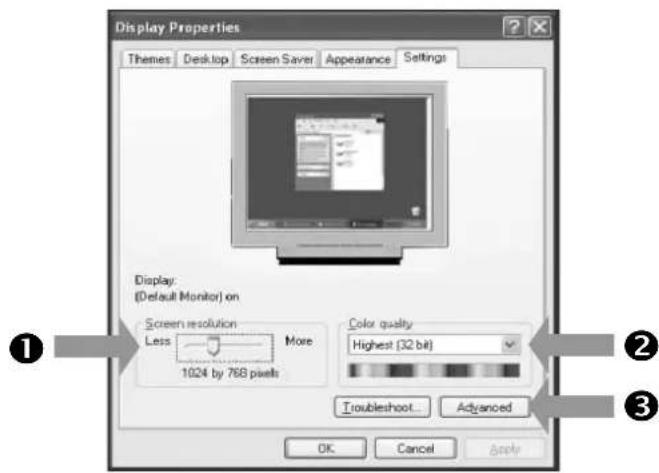 MEDION Akoya X55089 (MD 20889) - Monitorbeállítások Windows XP alatt - 1