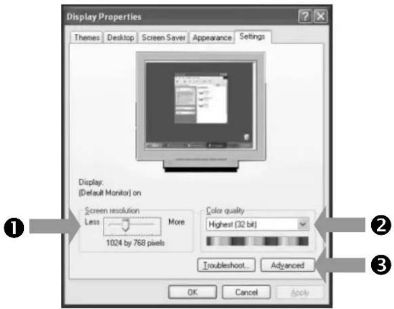 MEDION Akoya X55089 (MD 20889) - Nast avitve monitorja v sistemu Windows XP - 1
