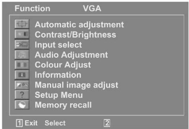 MEDION Akoya X55089 (MD 20889) - Zaslonski meniji (OSD) - 1