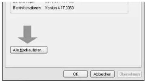 Bioinformationer: Version 4.17.0030 Ate Modi allisten. OK Abiechen Übernehmen