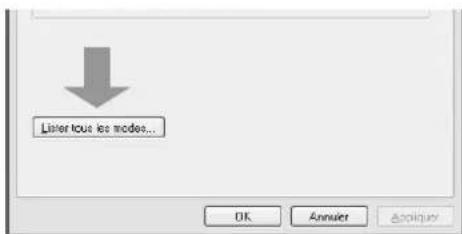 Lister tous les modes... OK Annuler Applique